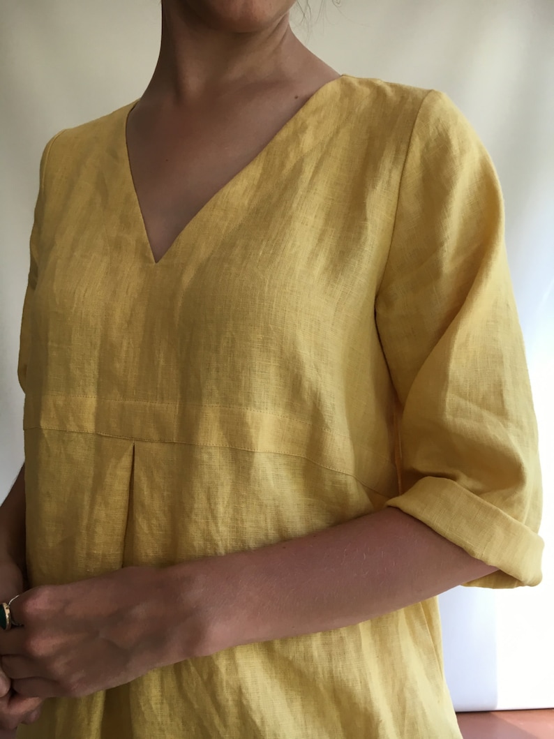 Linen Tunic Plus size tunic Linen Dress for Women Linen Etsy