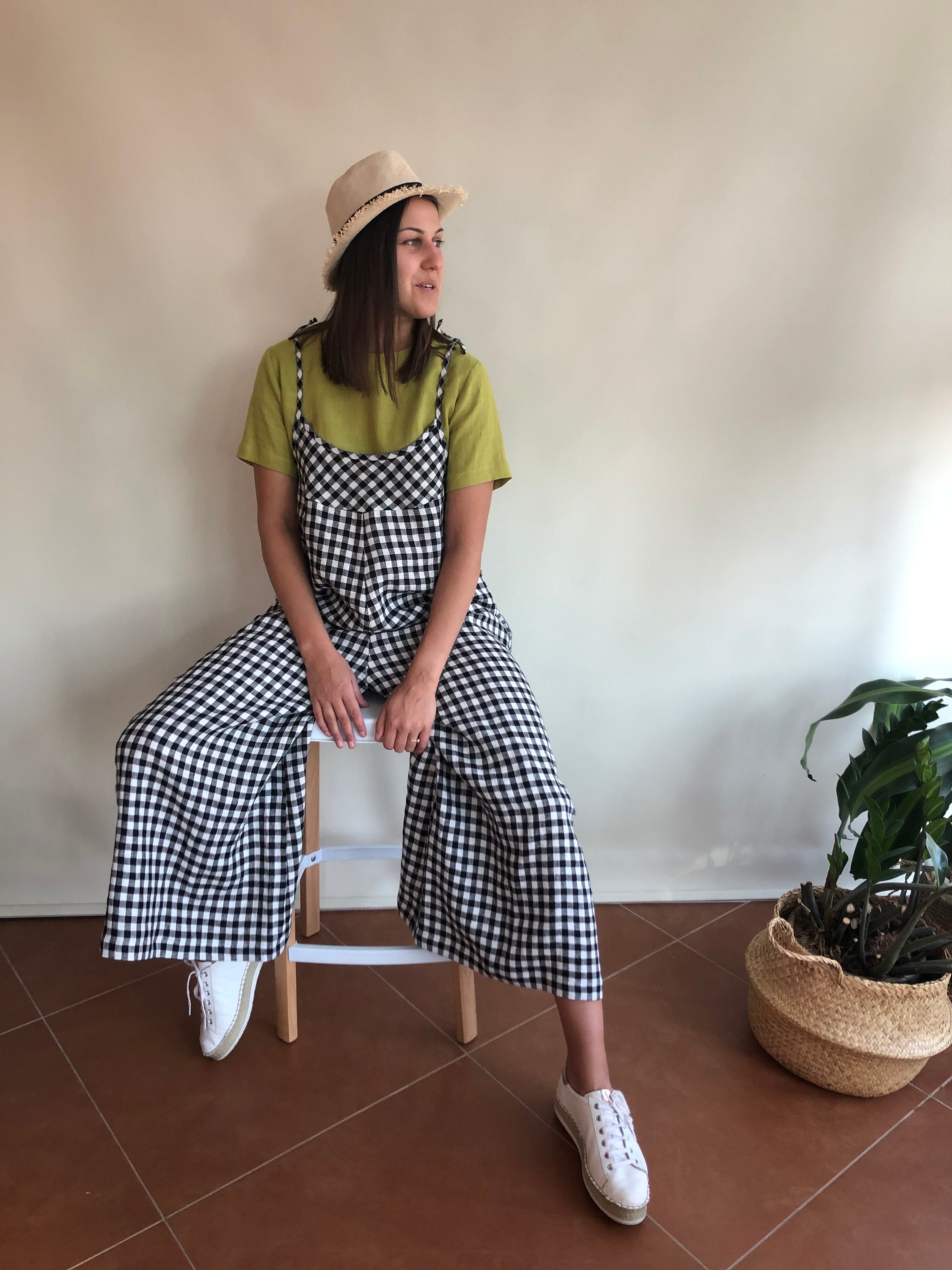 Linen Jumpsuit with Pockets, Maxi length jumpsuit women long, Many Colors, Linen Overalls, Linen Dungarees for Women, Jumpsuit Women Casual