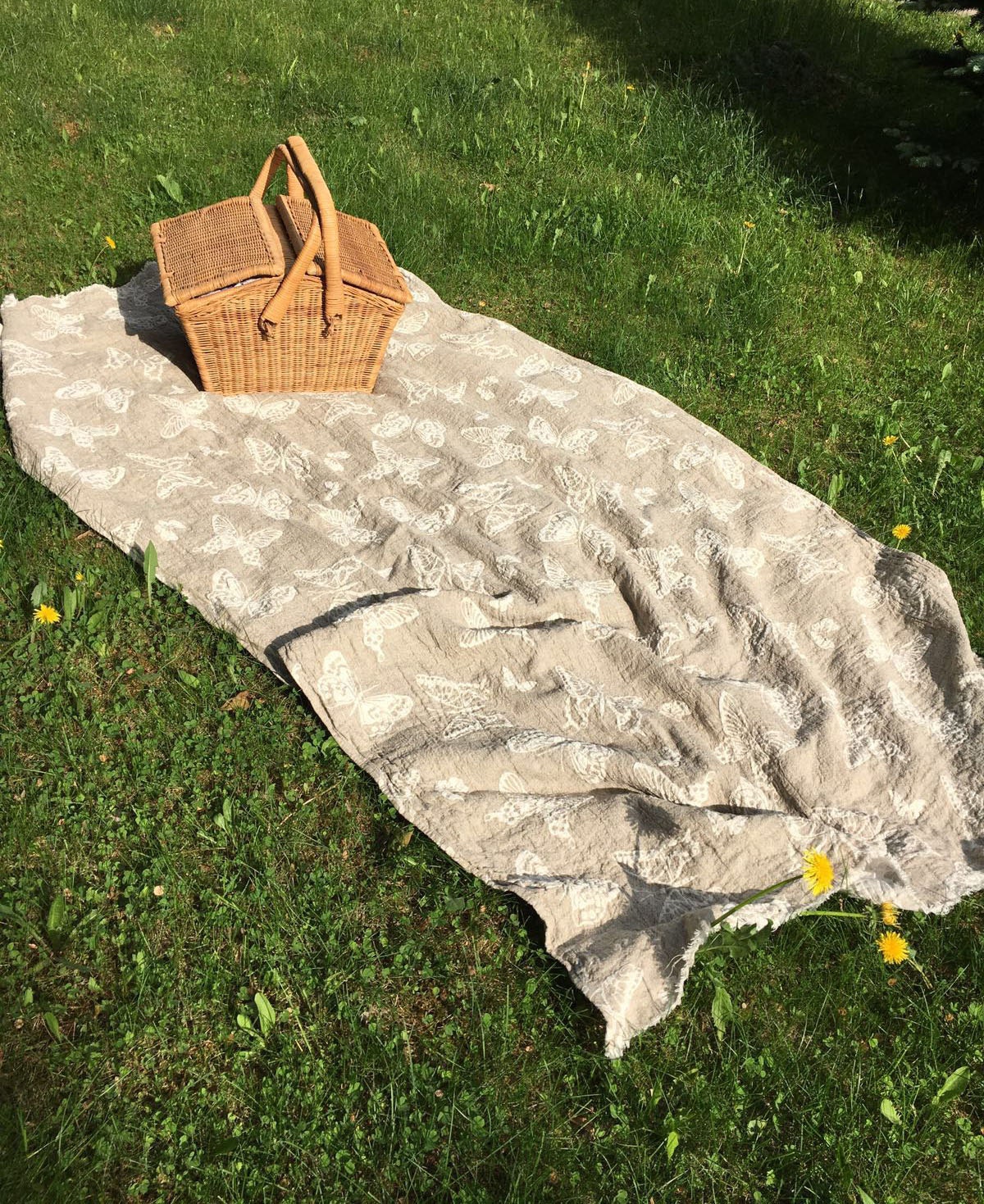 Light Blanket Duplex Linen Blanket Linen Throw Butterfly Etsy