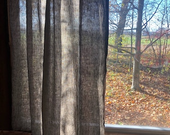 Rustic Linen Curtain Panel, Window Curtains, Natural ECO Curtains, Linen Drapes, Long Curtain, Linen Curtains, Boho Curtains