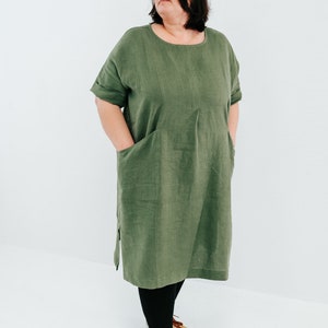 Tunic linen dress, 'Gemma' tunic, plus size tunics for women, custom made image 6