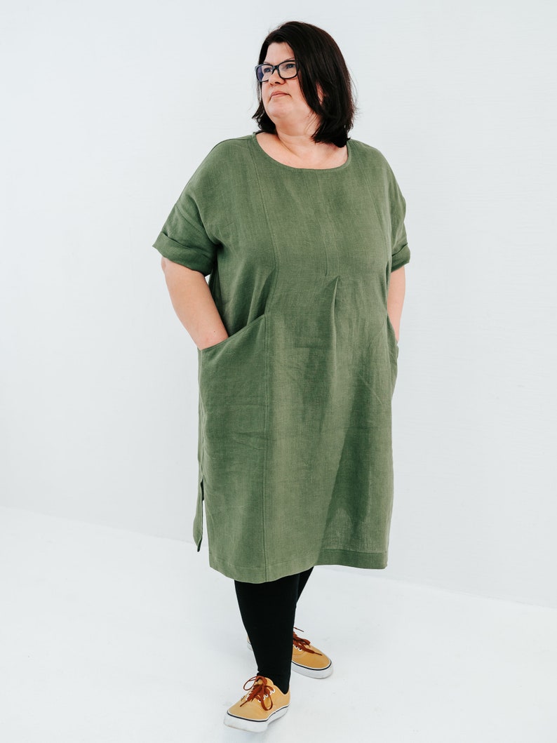 Tunic linen dress, 'Gemma' tunic, plus size tunics for women, custom made image 6