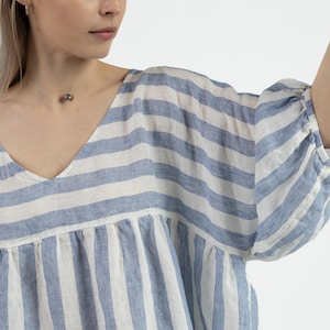 Loose Linen Top for Women, Linen Top for Women, V Neck Top, Linen Tee, Linen Tops for Plus Sizes, Linen blouse, Summer tunic