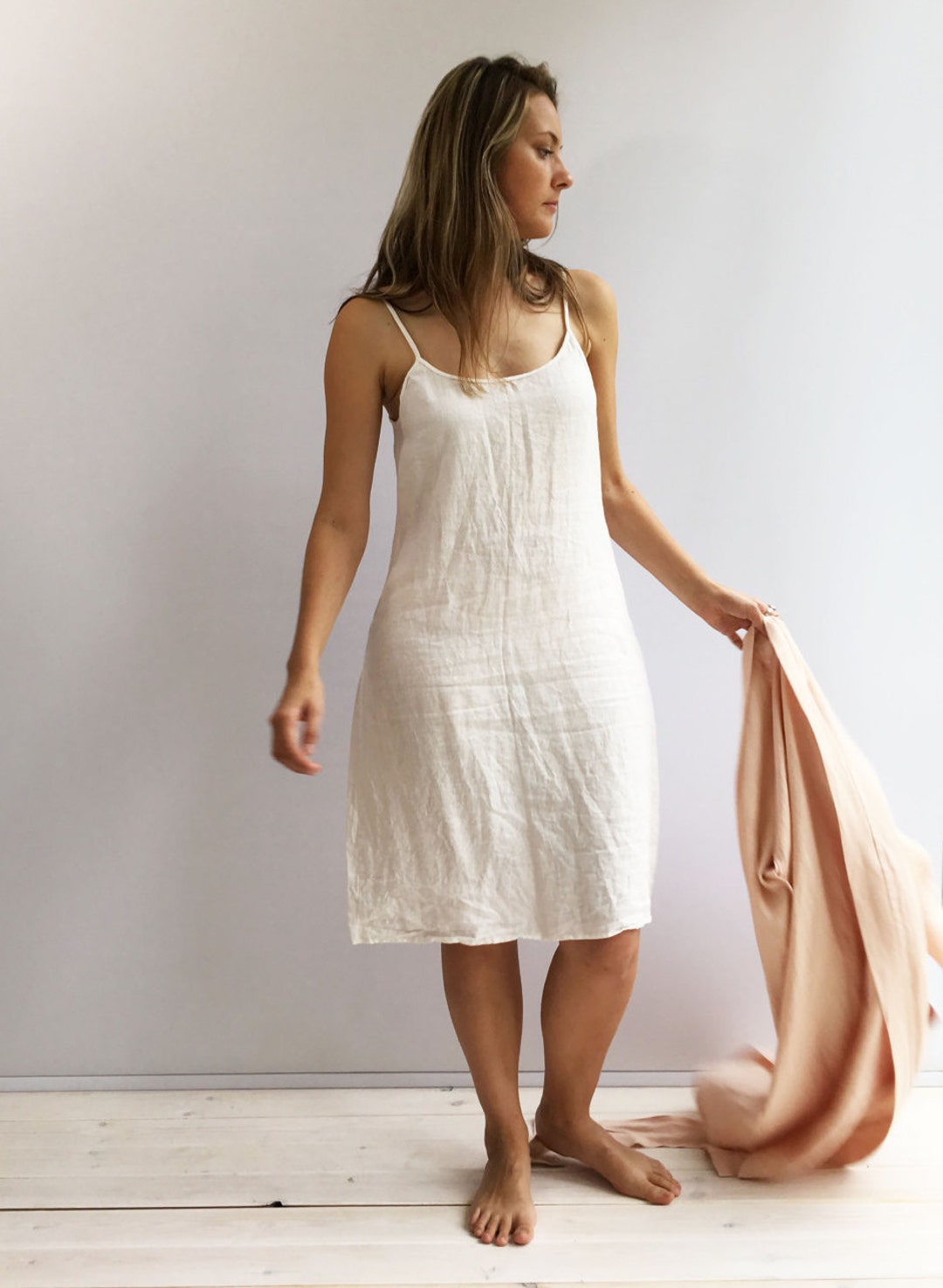 Out From Under See Me Later Sheer Slip Dress In White,at Urban