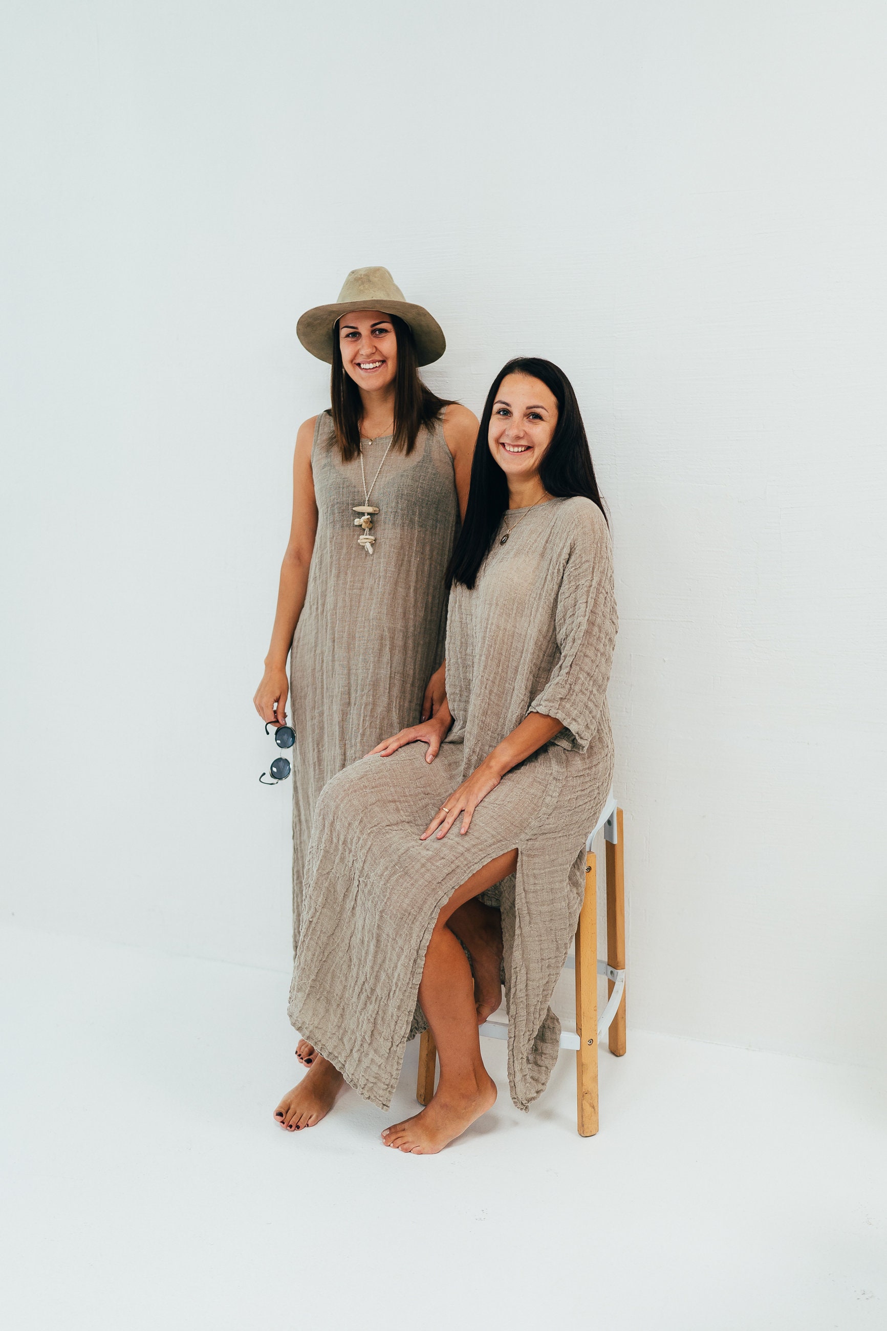 ARGUE - ☆美品☆linen panama gauze pullover グレージュ Organic Linen Gauze Bateau Neck Poncho | EILEEN FISHER
