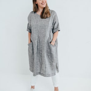 Tunic linen dress, 'Gemma' tunic, plus size tunics for women, custom made image 2