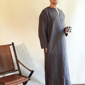 Linen Kaftan Men 'jim' Kaftan Robe Man Robe Caftan - Etsy