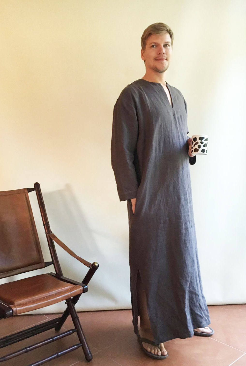 Linen Kaftan men, Kaftan Robe, Man robe, Caftan, Plus size caftan, Gift