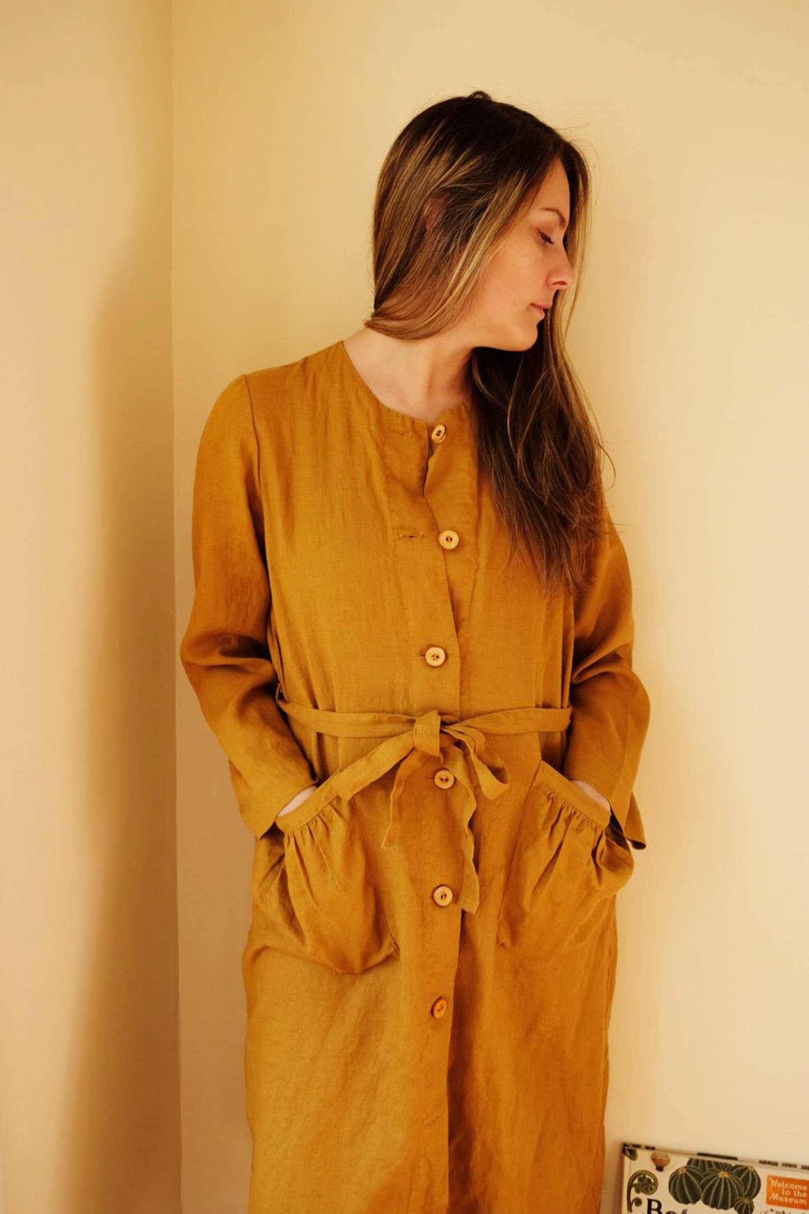 Long Robe ofelia Long Sleeve Robe Long Gown Etsy