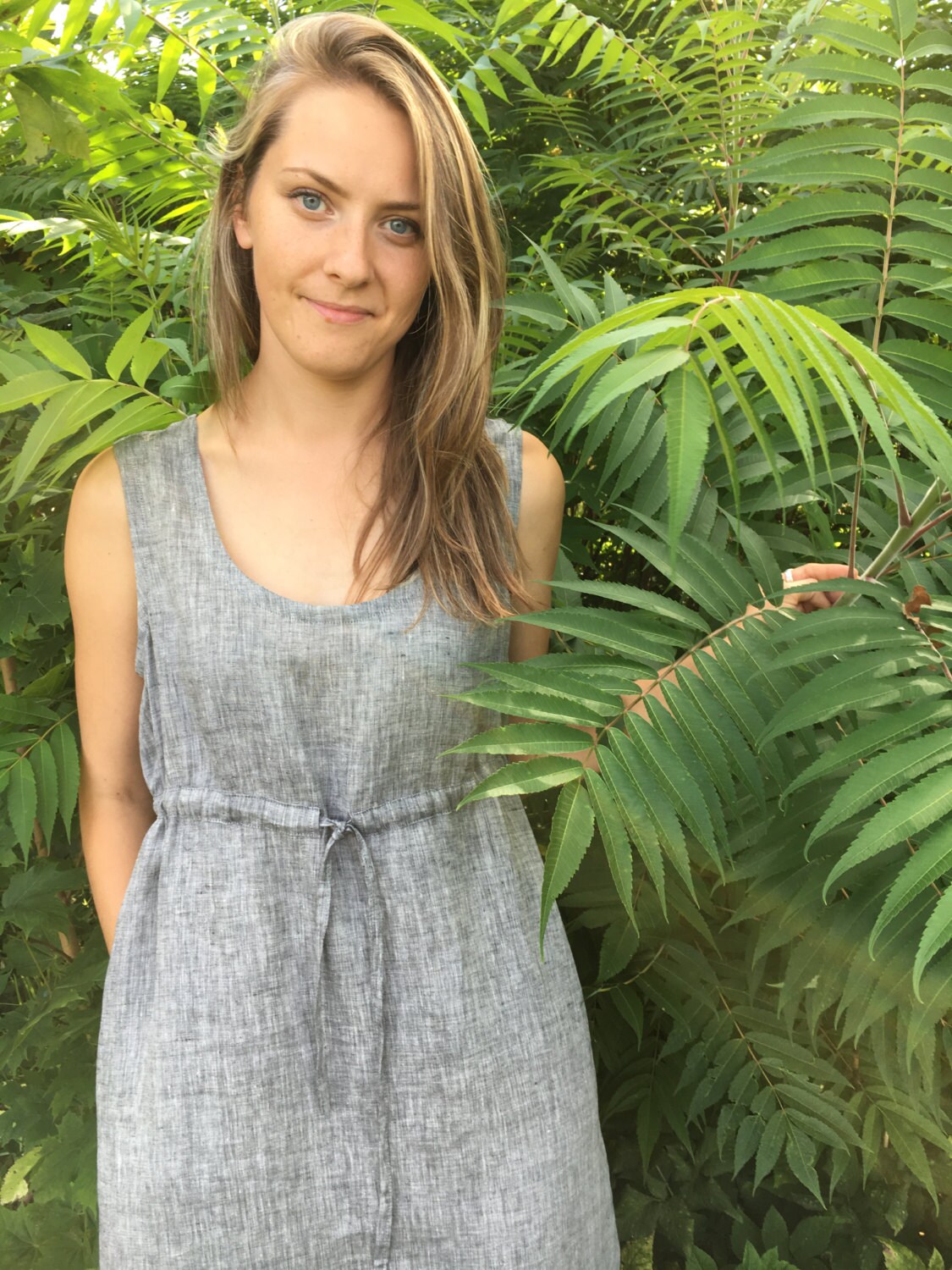knee length pinafore