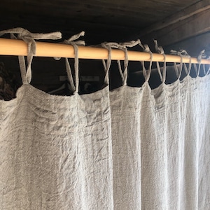 Rustic Linen Curtain Panel, Window Curtains, Natural ECO Curtains, Linen Drapes, Long Curtain, Linen Curtains, Boho Curtains