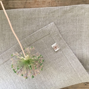 Linen Placemats, Cloth Place Mats, Set of 6 Placemats, Natural Placemats, Rustic Placemats, Country Placemats Table placemats grey placemats image 5