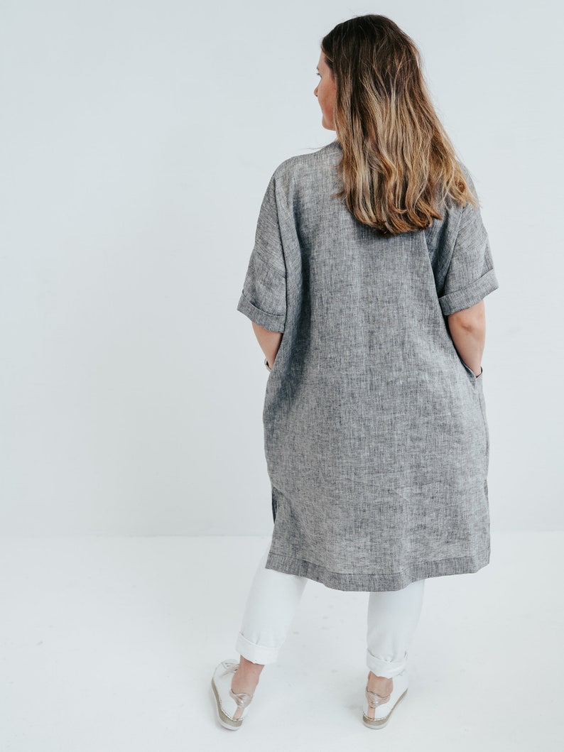 Tunic linen dress, 'Gemma' tunic, plus size tunics for women, custom made image 5