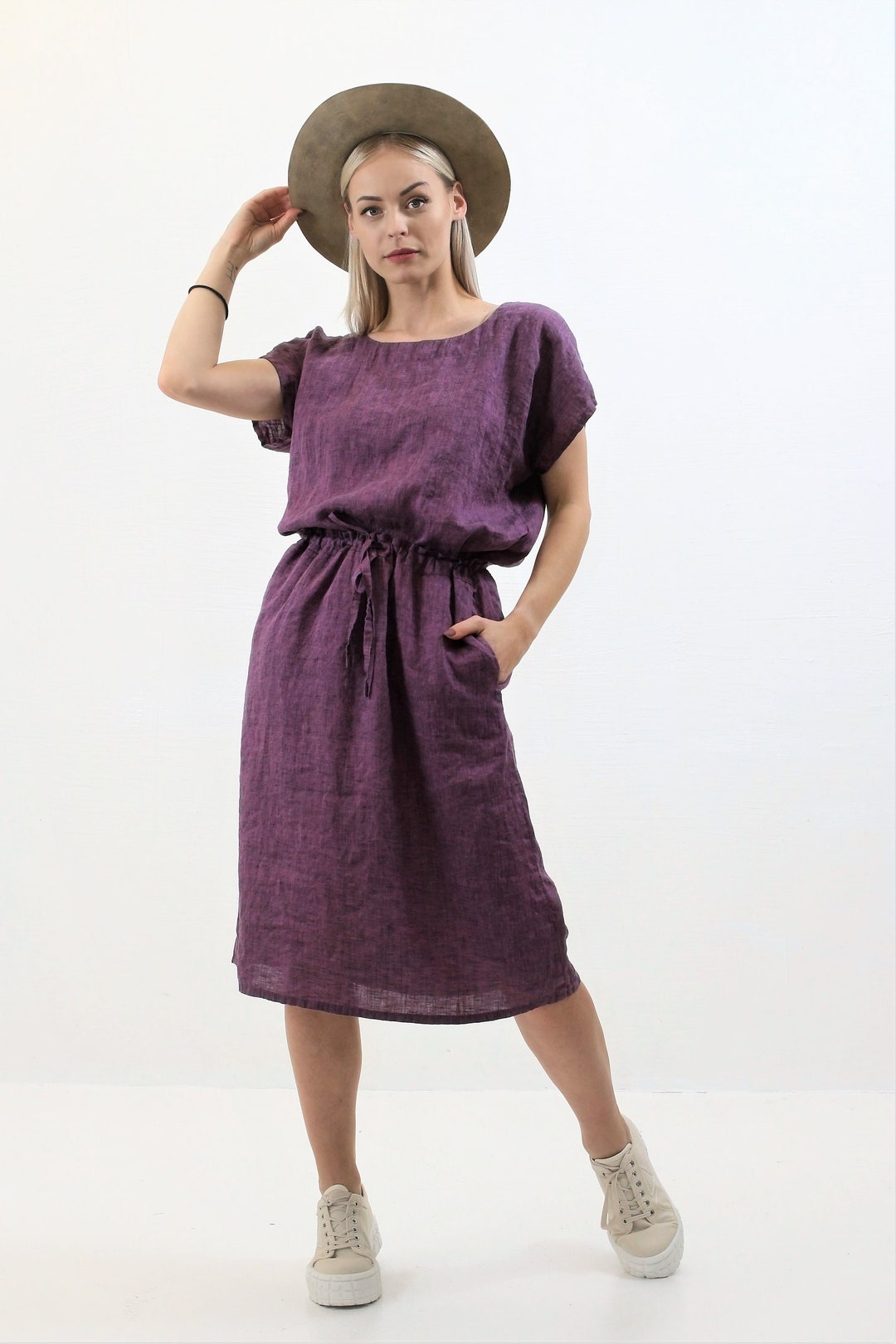 Serene Embroidered Linen Skirt & Top Set