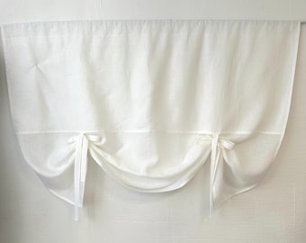 Linen Blind, Window Curtains, Off White Sheer Curtains, Linen Drapes, Roll up Blind , Linen Window Blind