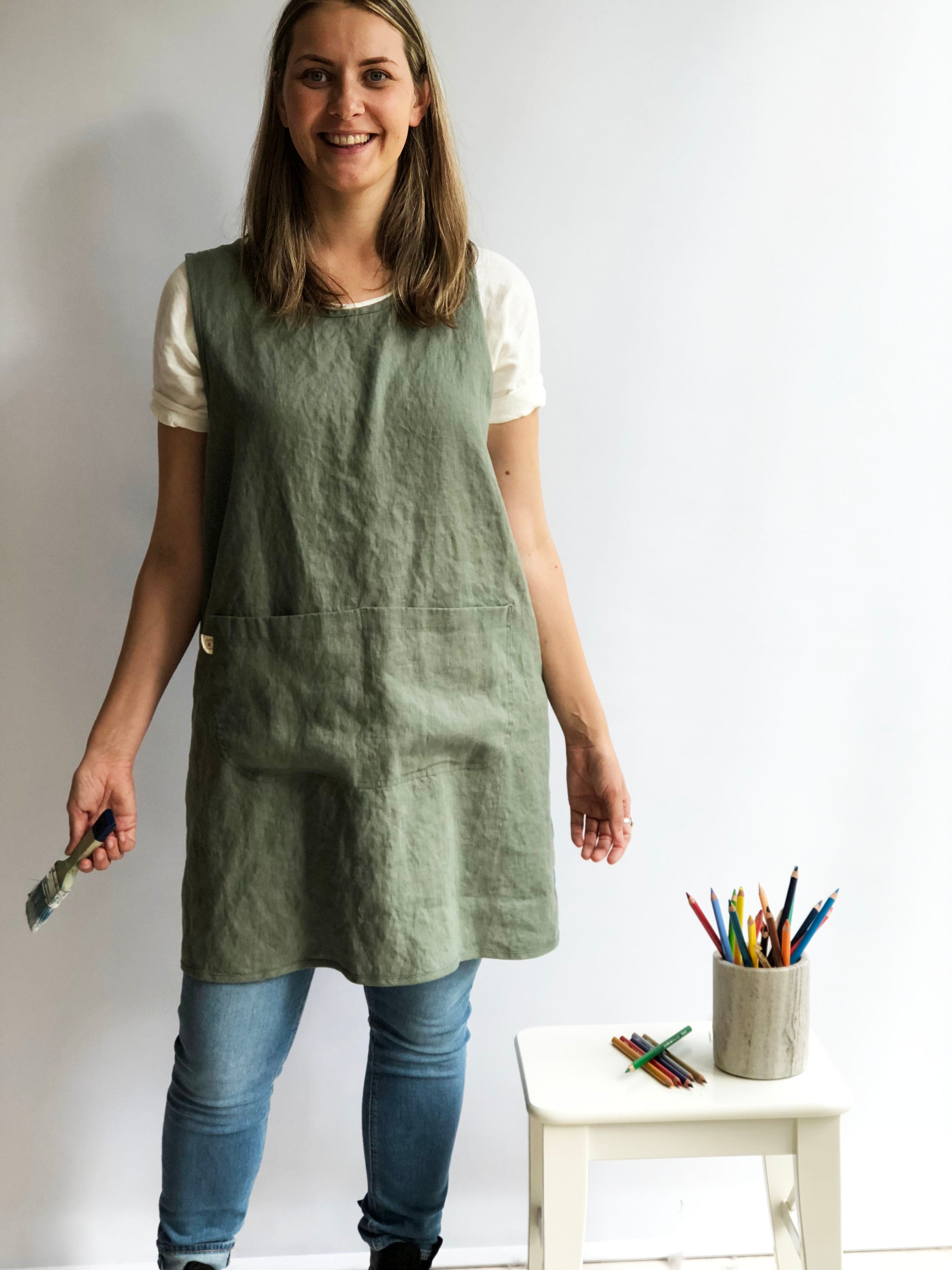 Light Pinafore Apron Smock Lola