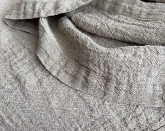 Linen Throw Blanket, Linen Bed Cover, Textured linen blanket, Grey Blanket Linen Coverlet, Daybed blanket Country Blanket bedspread