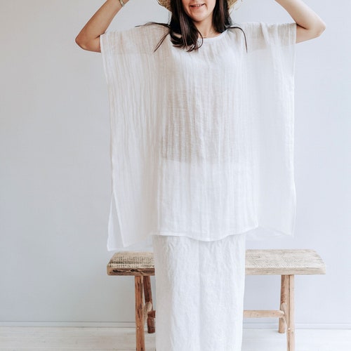 chinese dress ladies Greek Style Linen Blend Draped Braids Kimono Cover Up Slit Maxi Dress –  prettylilygal