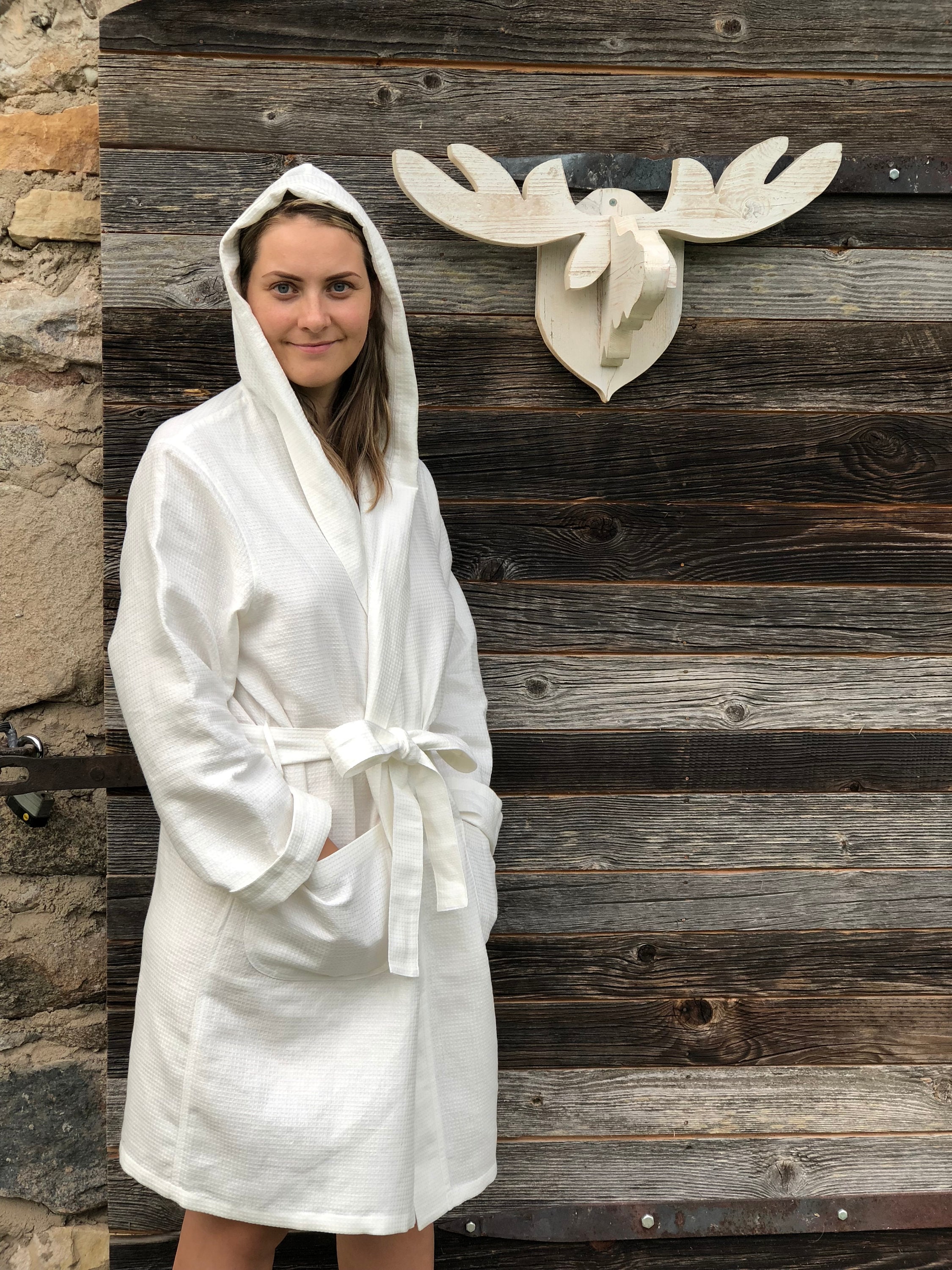 White Linen Robe 