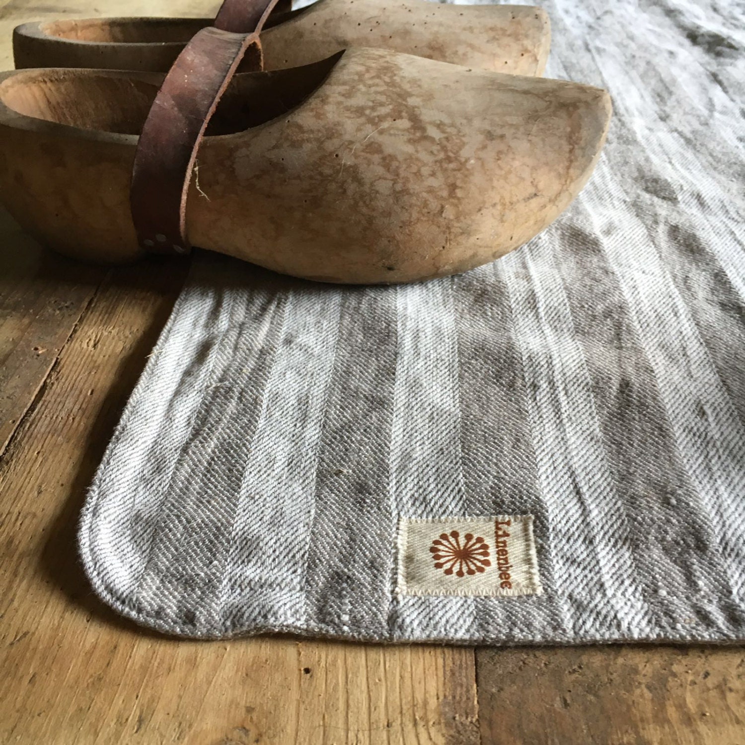 Linen Mat Linen Rug Striped Linen Mat Striped Rug Feet Etsy