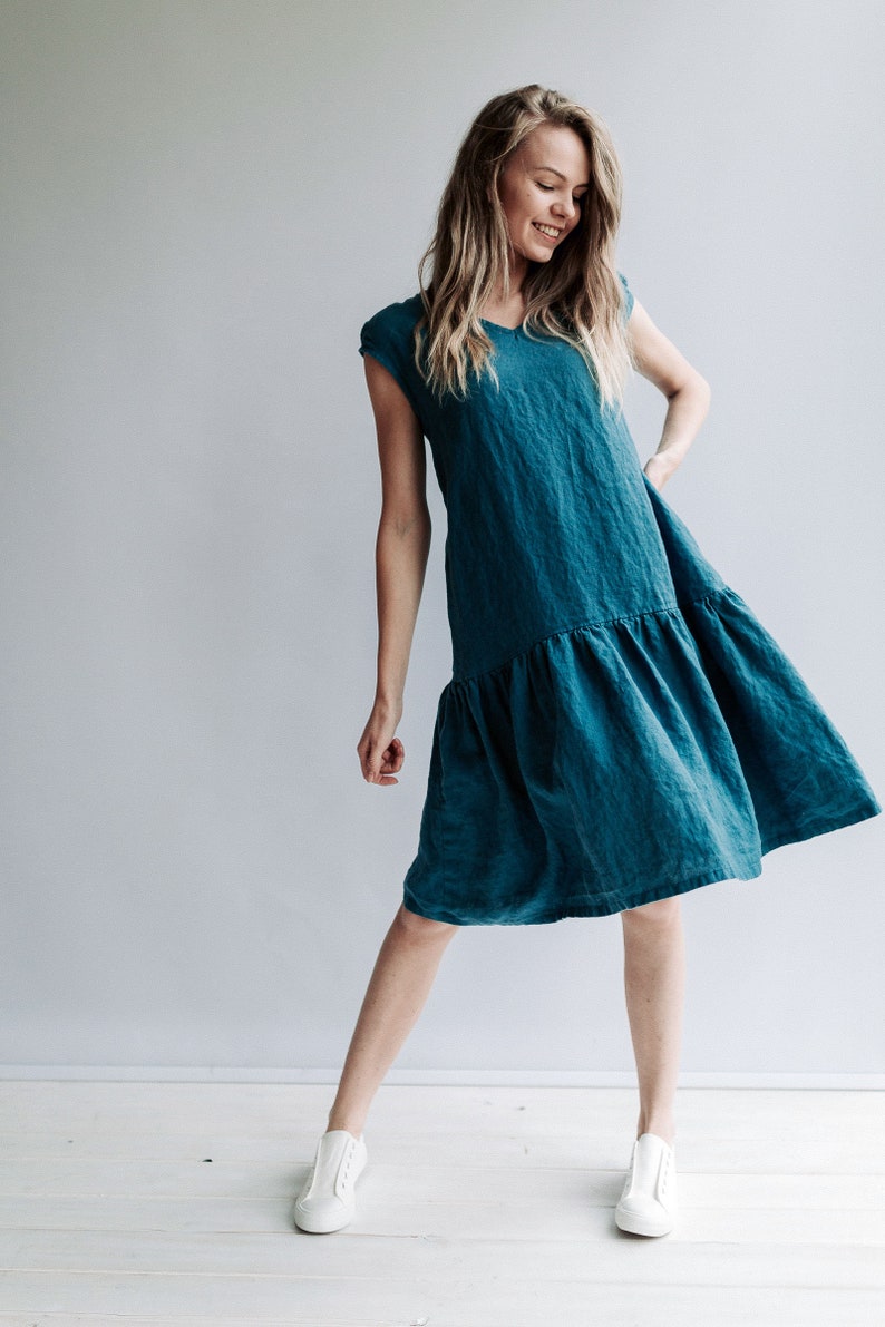 A line Drop Waist Dress 'Julia'  from Linen Drop image 2