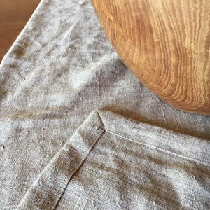 Natural Linen Table Cloth, Rustic Gorgeous texture Taupe Linen Tablecloth Rectangle, Tablecloth Square, Farmhouse Table, Tablecloth linen image 1