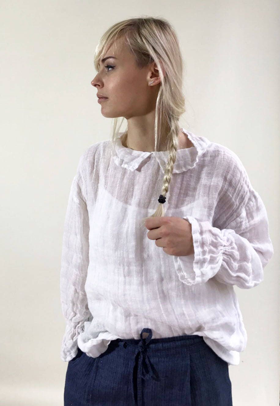 mesh ruched crop top
