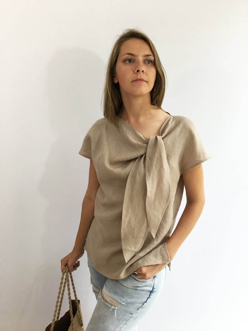 Light Linen Top Elegant Womens Top Linen Blouse Linen Shirt Etsy Canada