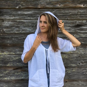 Linen Kimono Jacket Linen Cardigan Linen Coverup Linen Top - Etsy