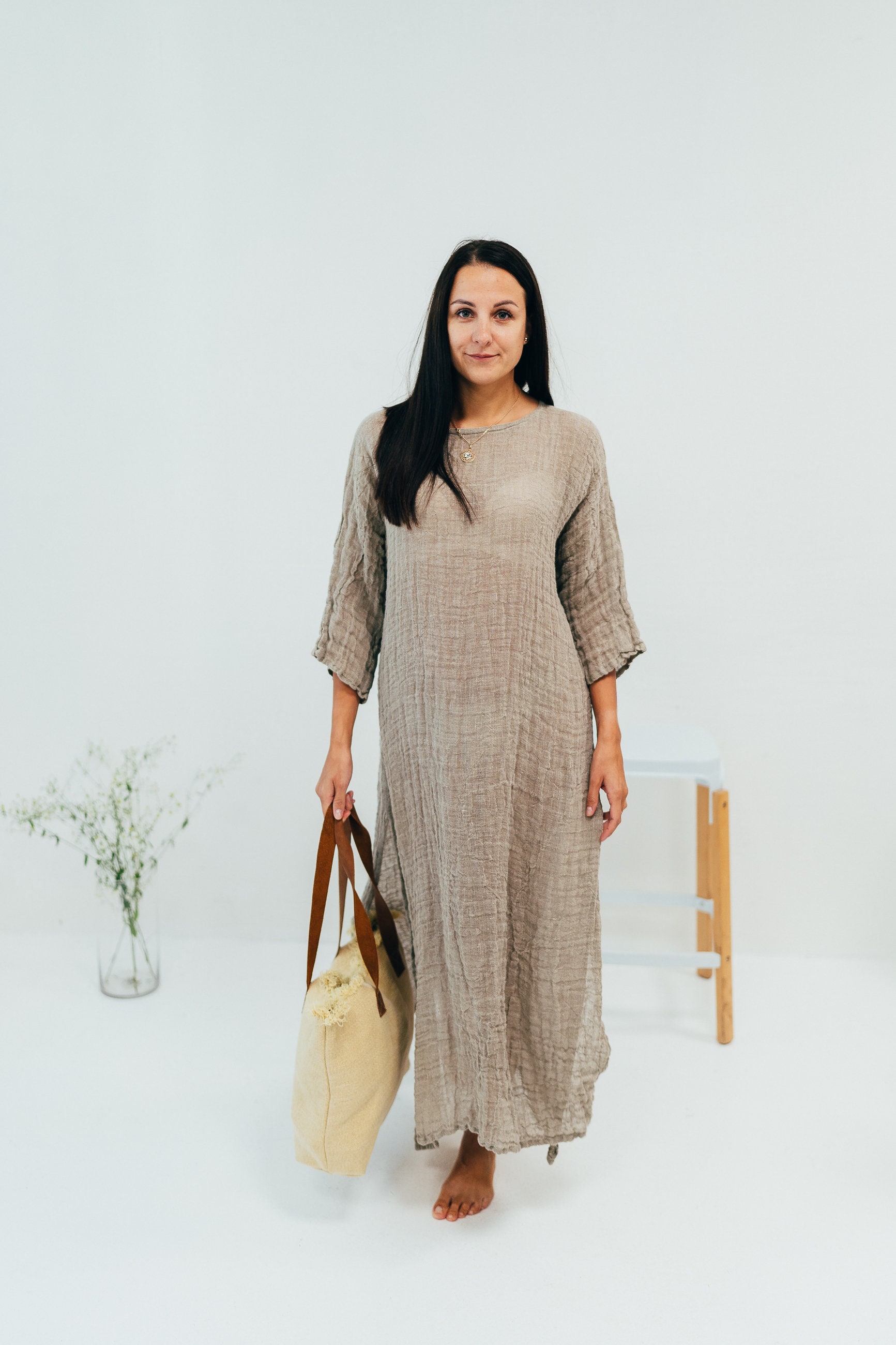 gauzy linen dress Organic Gauze Dress