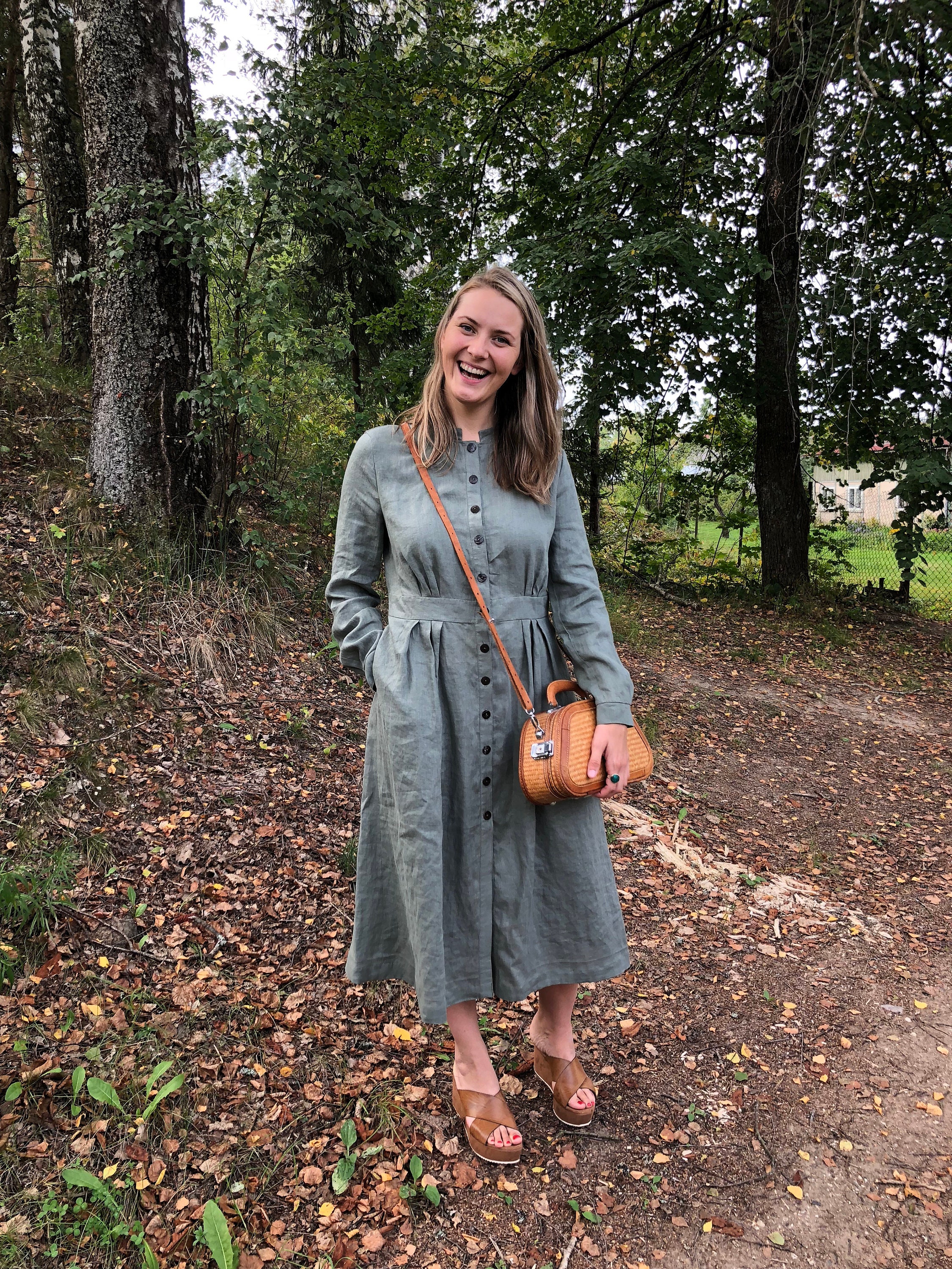 Button up Linen Dress 'Sara' with Long Sleeves, Long Linen Jacket Linen coat Linen duster Plus size Maxi Linen Dress Long Womens Dress Linen