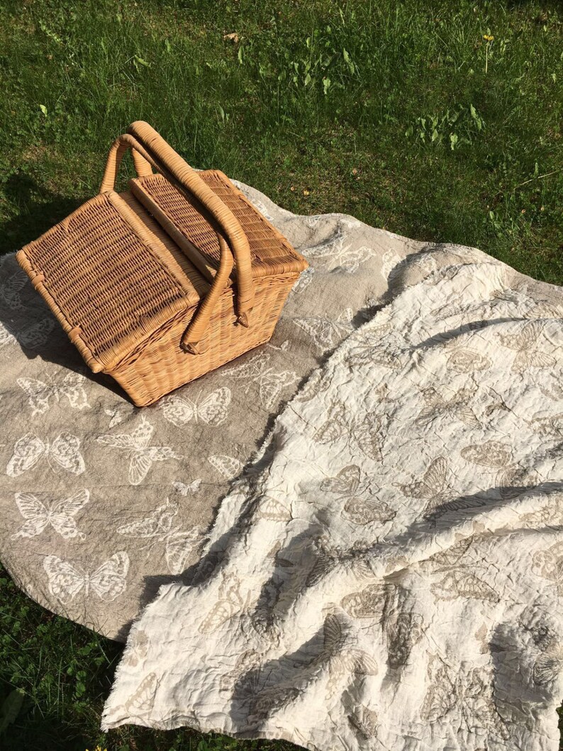 Light Blanket Duplex Linen Blanket Linen Throw Butterfly Etsy