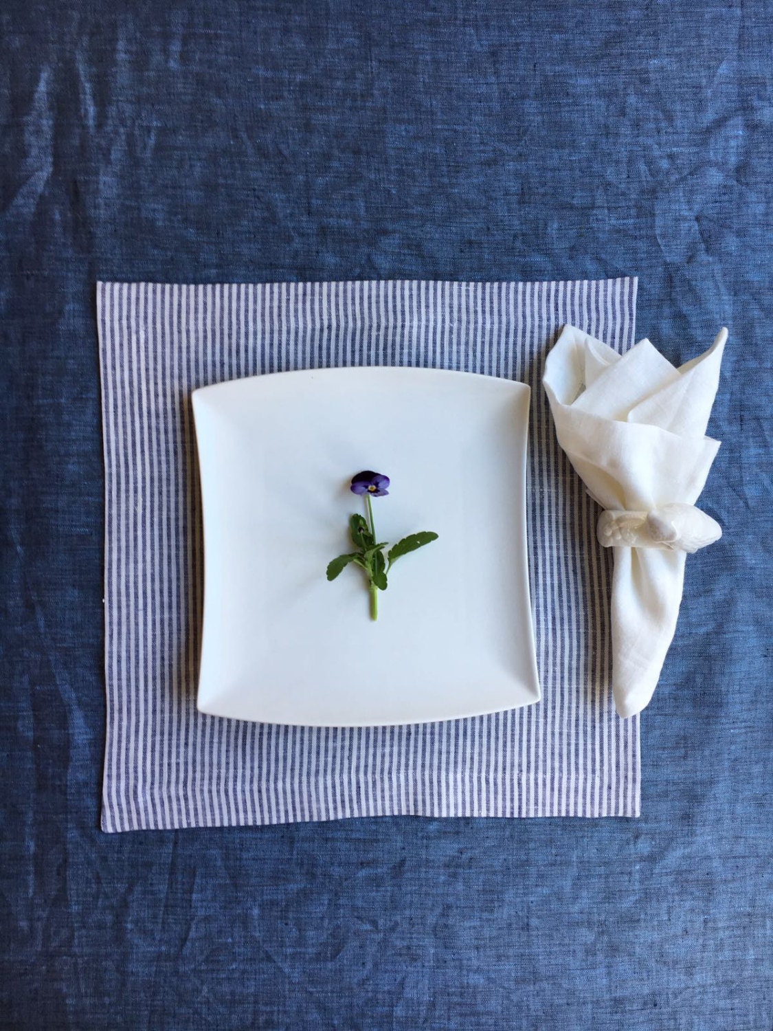 Linen Napkins, Cloth Napkins, White Linen Napkins, Soft White Napkins
