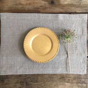 Linen Placemats, Cloth Place Mats, Set of 6 Placemats, Natural Placemats, Rustic Placemats, Country Placemats Table placemats grey placemats image 3