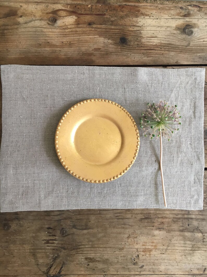 Linen Placemats Cloth Place Mats Set of 6 Placemats Natural Etsy