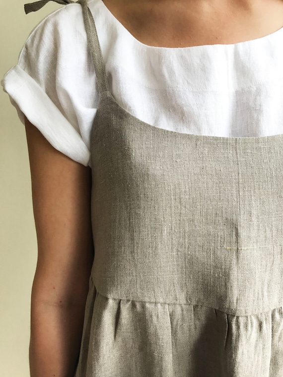 linen jumper dress