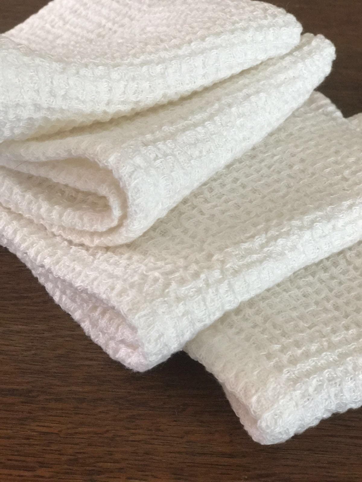 Set of Four Natural Linen Face Cloths