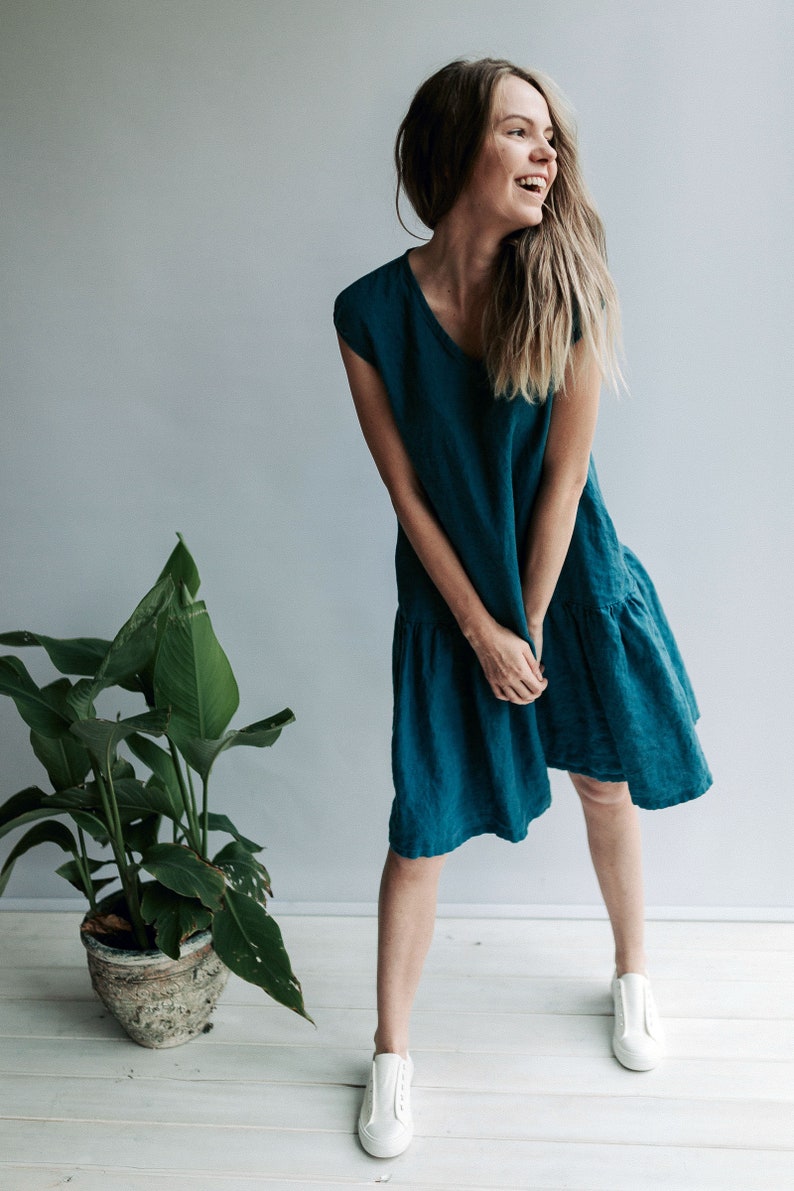 A line Drop Waist Dress 'Julia'  from Linen Drop image 6