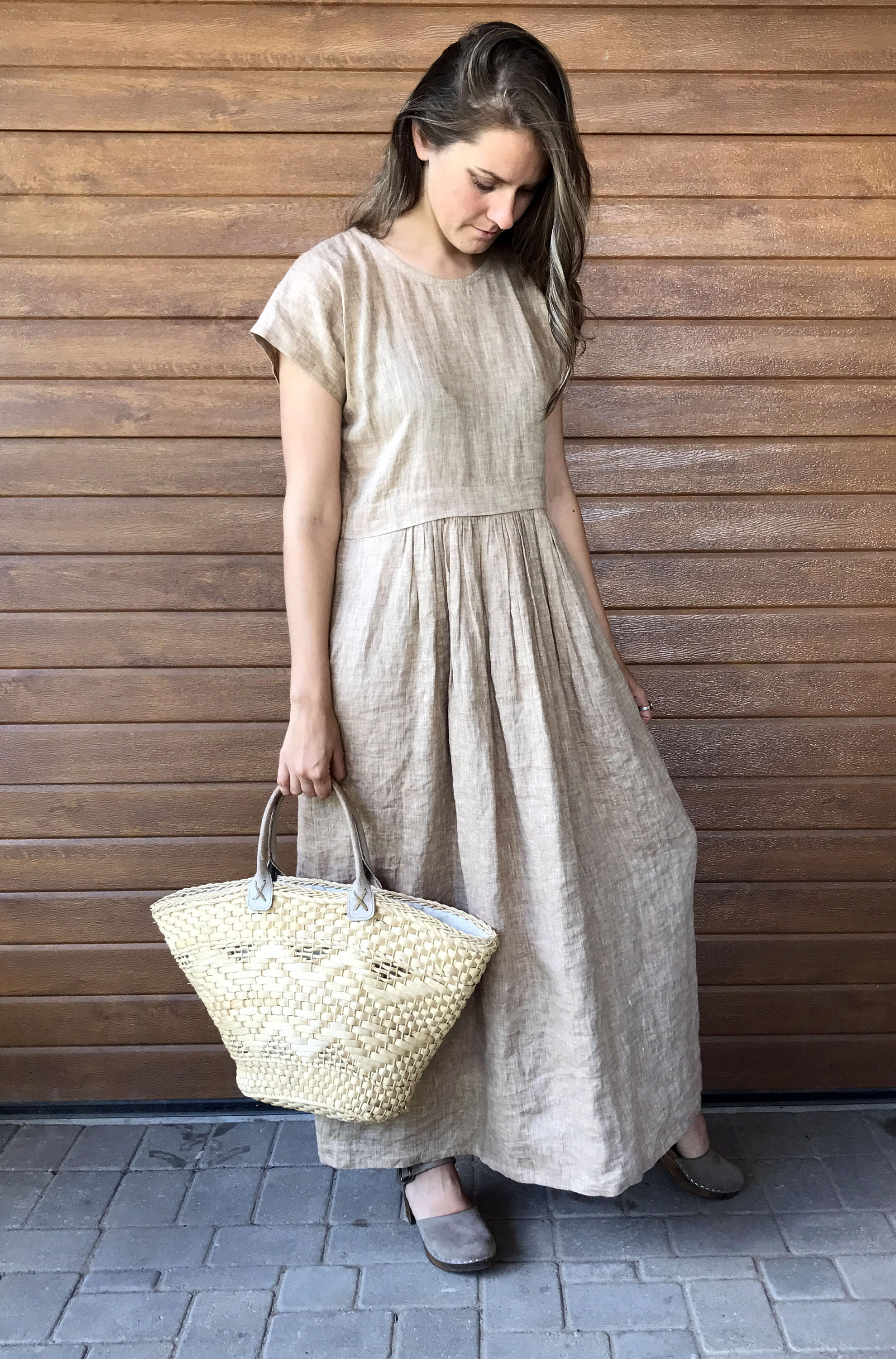 Linen Maxi Dress, Long Linen Dress, Plus Size Maxi Dress With Sleeves — free download