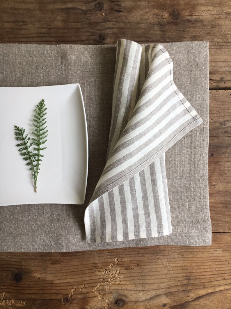 Linen Placemats and Cloth Napkins Set of Placemats and Linen Etsy
