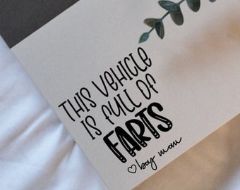 This Vehicle Is Full Of Farts, Funny Boy Mom Car Decal Sticker, Life Is Better With Boys, Boy Mama, Boy Mom Era, Sticker For Mom Of Boys