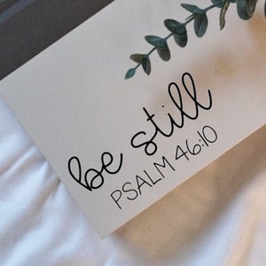 Be Still Psalm 46 10 Decal Sticker, Religious Bible Verse Decal Sticker, Scripture Christian Decal Sticker, Jesus Psalms Sign