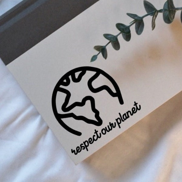 Respect Our Planet Sustainable Decal Sticker, Eco Friendly Environmental Sticker, Tree Hugger Nature Sticker, Mother Earth Reuse Recycle
