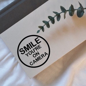 Smile You&#39;re On Camera Home Security Decal Sticker, Video Surveillance Sign, Doorbell Home Protection Sticker, Safety Sticker For Door
