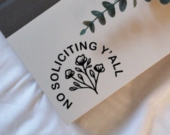 Southern No Soliciting Y'all Vinyl Window Decal Sticker Friendly Please No Solicitors Front Door Sign Business Door Sticker