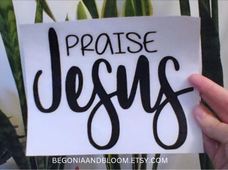 Praise Jesus Scripture Vinyl Decal Sticker Y'all Need Jesus Religious ...