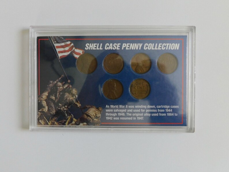 Vintage / shell case / penny collection / 1944 1946 / coins Etsy