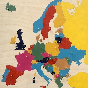 Europe: Wooden Puzzle Map