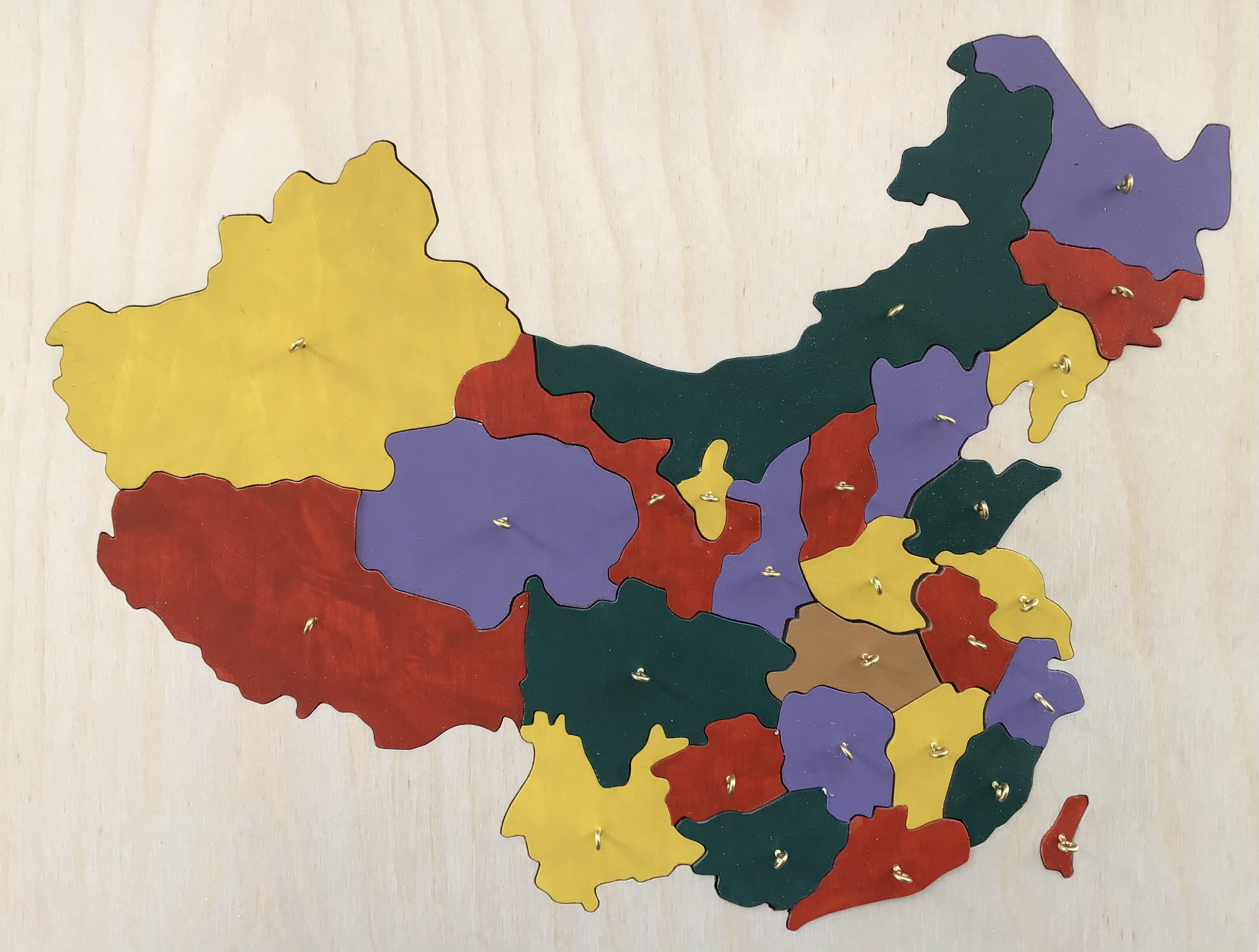 Provinces of China: Wooden Puzzle Map - Etsy