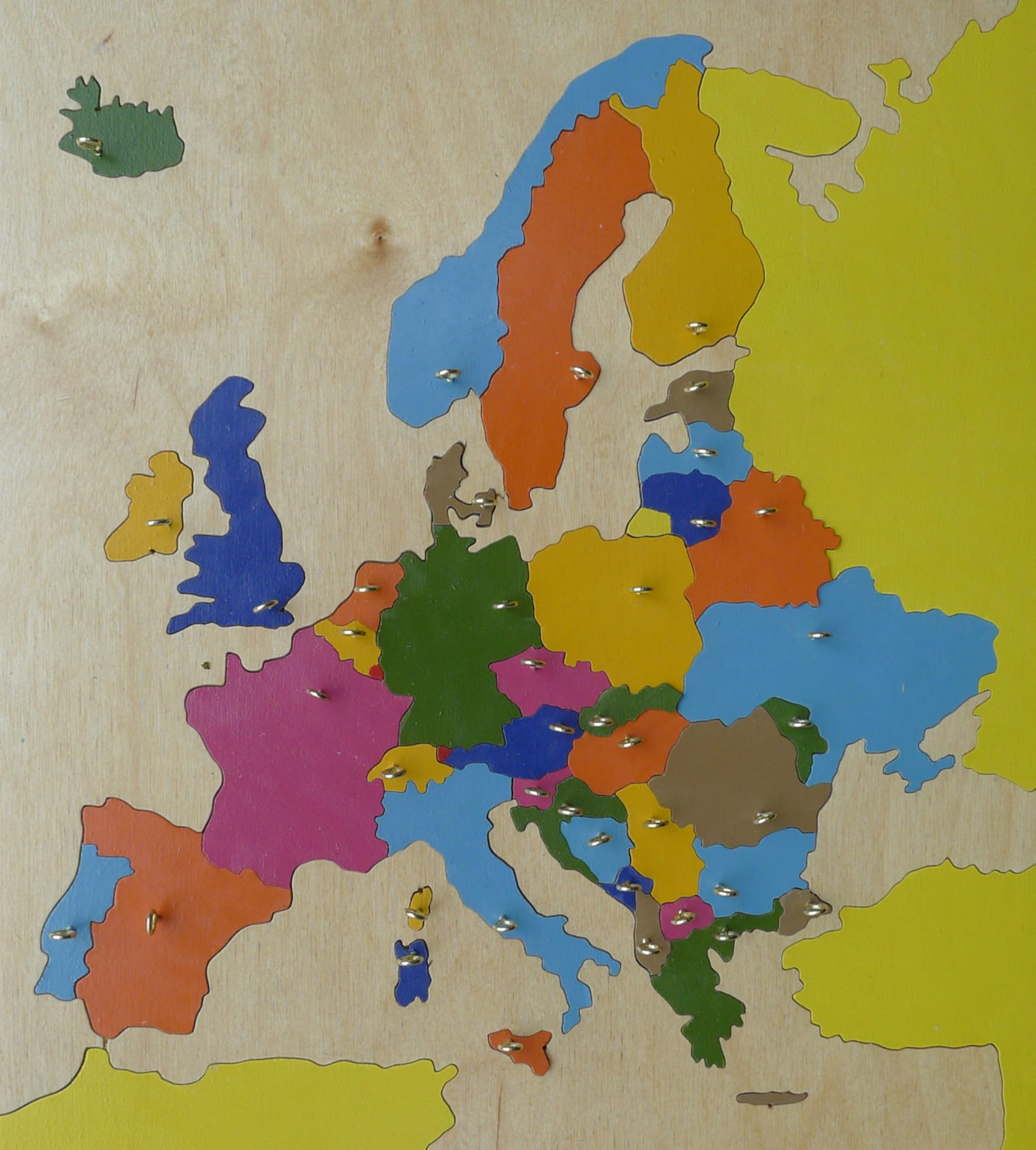Europe Wooden Puzzle Map Etsy UK
